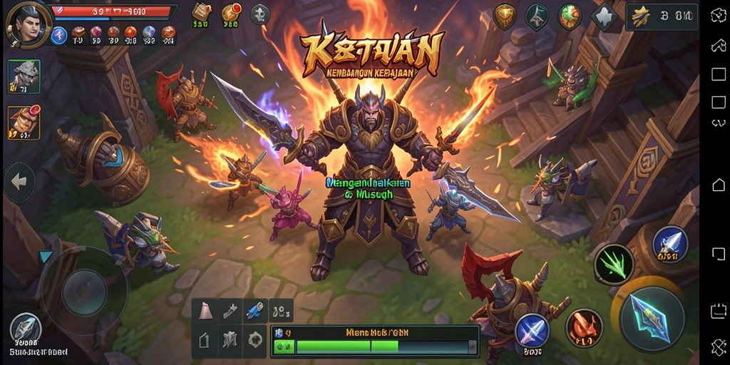 Gameplay strategis mendalam dalam 567TV dengan pertempuran dan pembangunan kerajaan.