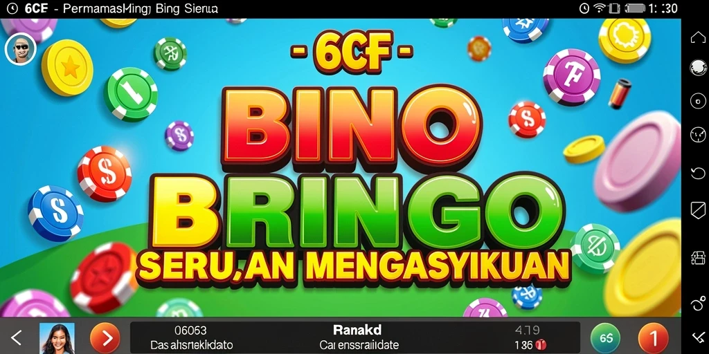 Tampilan utama gameplay Bingo yang menarik di 6CF.