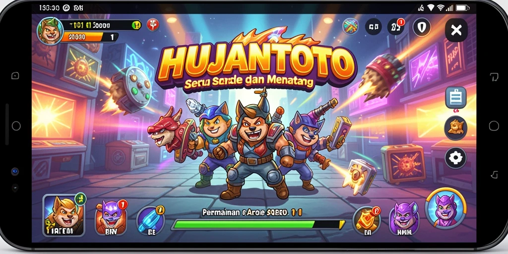 Tampilan menarik dari gameplay seru HUJANTOTO.