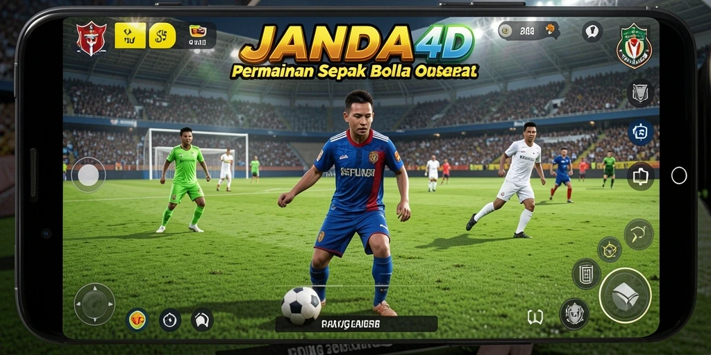 Tampilan gameplay sepak bola yang seru dan dinamis di JANDA4D.