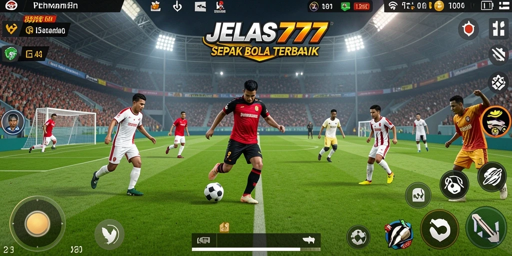 Tampilan menarik dari gameplay JELAS777 menampilkan aksi sepak bola yang seru.