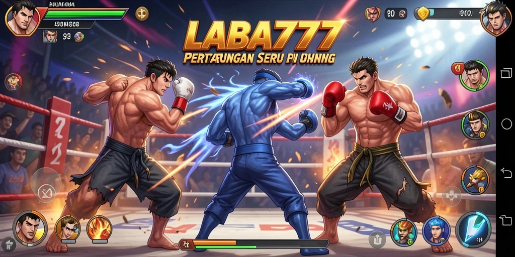 Gameplay LABA777 yang penuh aksi dan pertarungan intens.