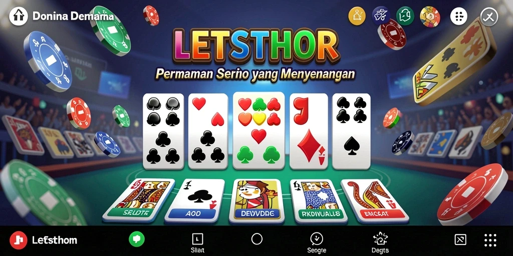 Gameplay seru LETSTHOR yang menampilkan permainan Domino.