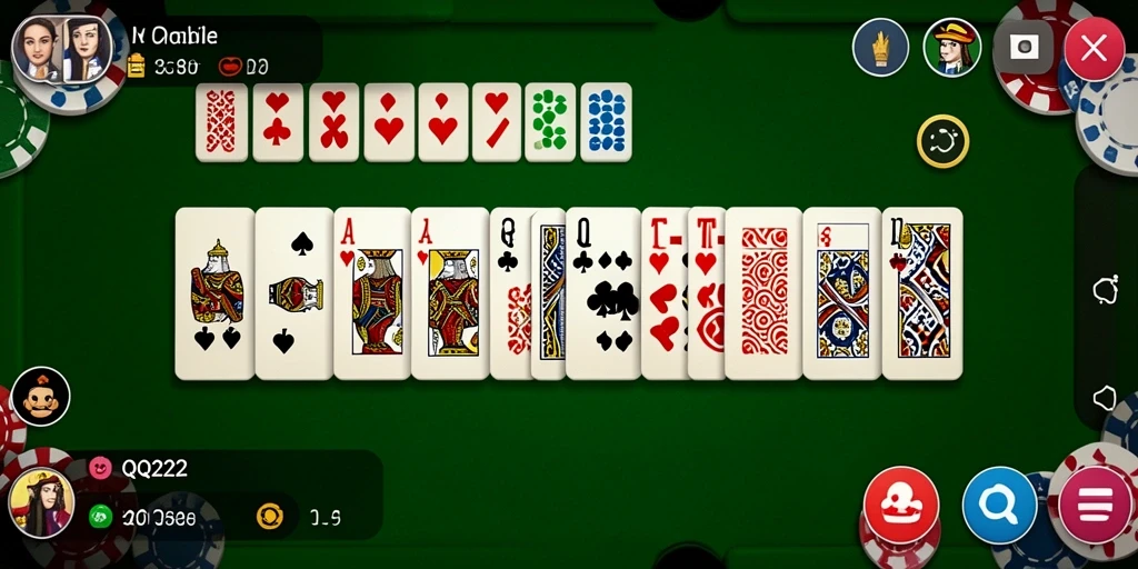 Tampilan gameplay seru dari QQ222 dengan pemain aktif.