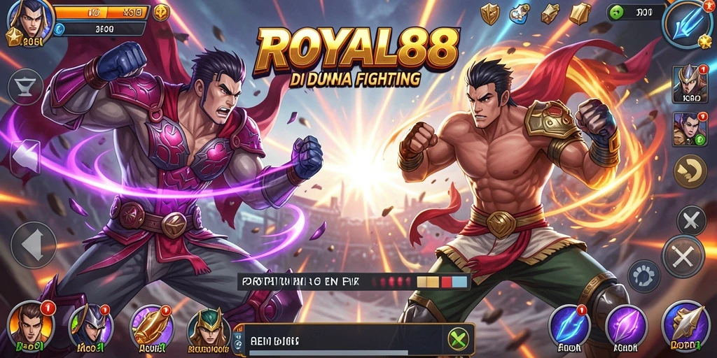Screenshot gameplay ROYAL88 menampilkan pertarungan yang mendebarkan.