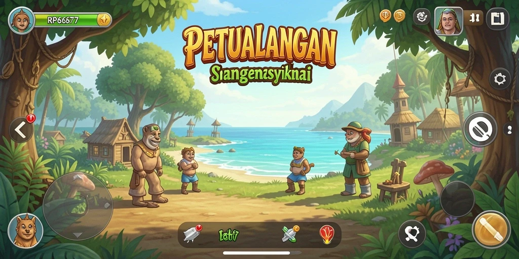Tangkapan layar menunjukkan aksi seru dalam gameplay RP6677.