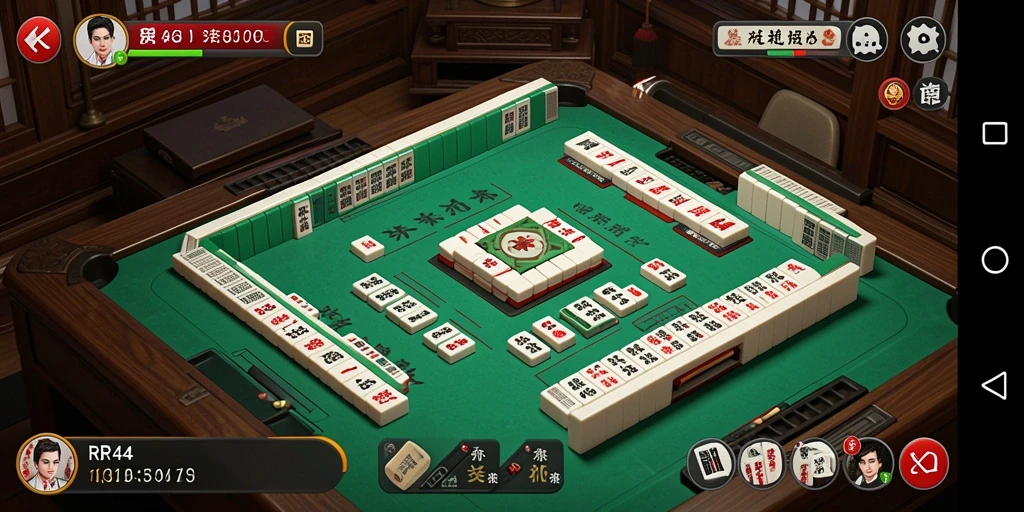 Tampilan gameplay seru dari RR44 dengan berbagai level Mahjong yang menantang.