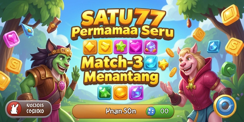 Tampilan gameplay SATU77 yang seru dan penuh warna.