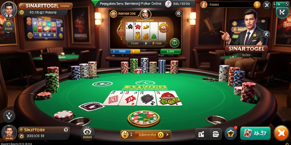 Tampilan screenshot SINARTOGEL saat gameplay Poker yang seru.