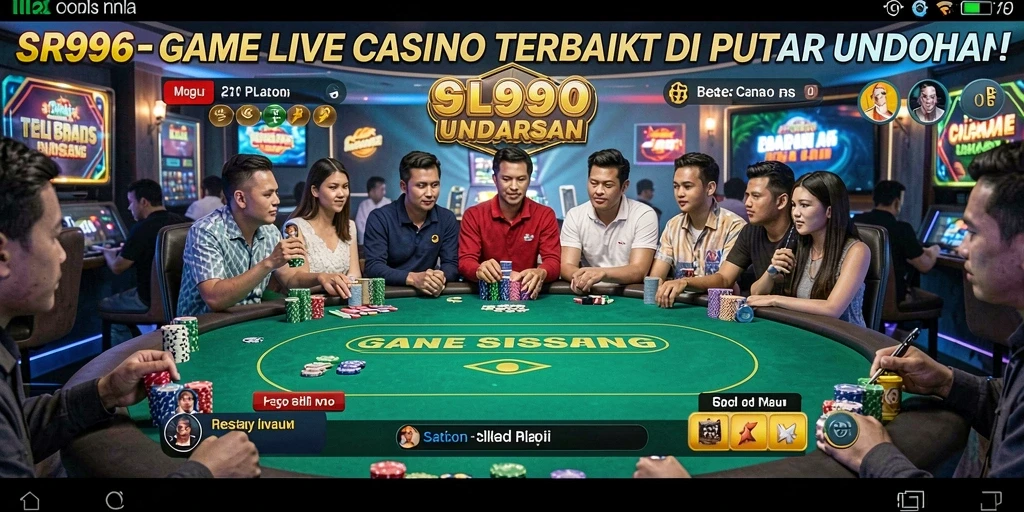 Screenshot dari gameplay Live Casino SR996 yang mendebarkan dan interaktif.