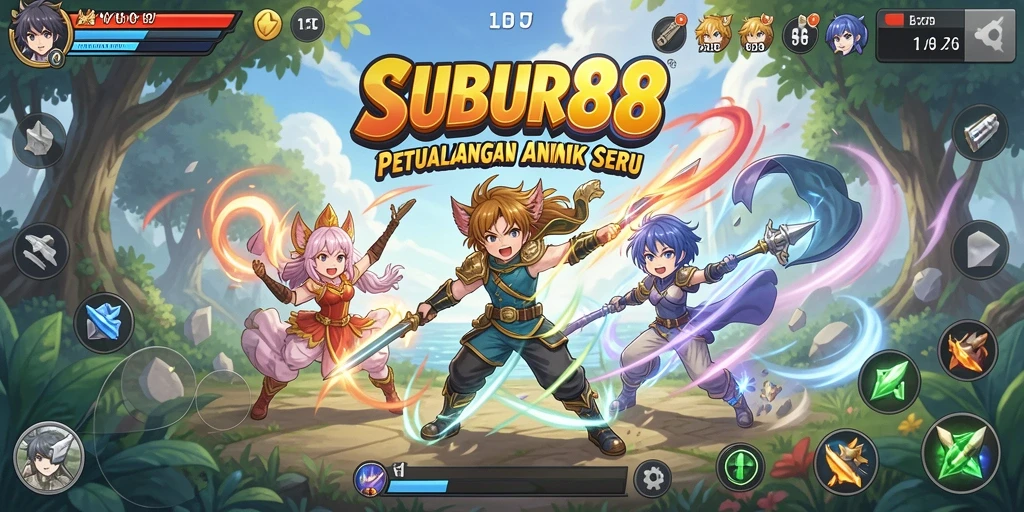 Tampilan menyenangkan dari gameplay SUBUR88 yang penuh warna dan karakter menarik.