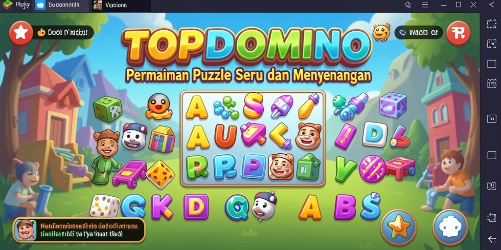Screenshot gameplay TOPDOMINO menampilkan aksi domino yang mendebarkan.
